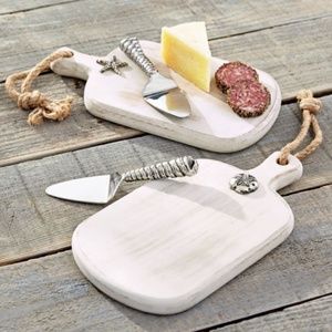 Mud Pie Wooden Paddle Cheese Board & Knife
